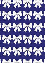 a blue and white bow background 