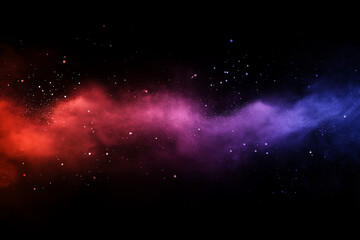 Obraz premium Pink, Purple, and Red Smoke Flowing Against a Black Background