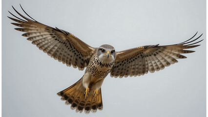 Fototapeta premium Hawk in Flight with Spread Wings