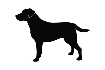 Dog Silhouette Minimalist Black Icon Design
