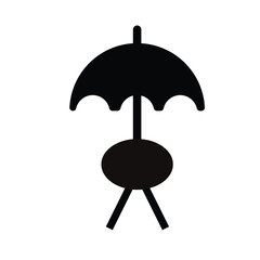 umbrella silhouette style icon 