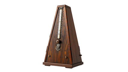 Vintage Wooden Metronome isolated on transparent background.