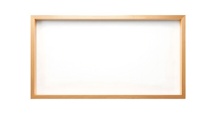Minimalist Wooden Frame isolated on transparent background.