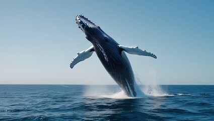 Fototapeta premium Wild Ocean – Whale Watching Scene