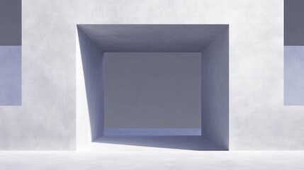 Abstract architectural interior design with light and shadow