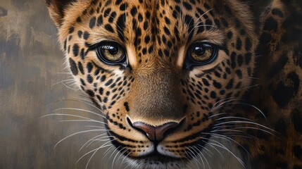 Obraz premium leopard close up portrait