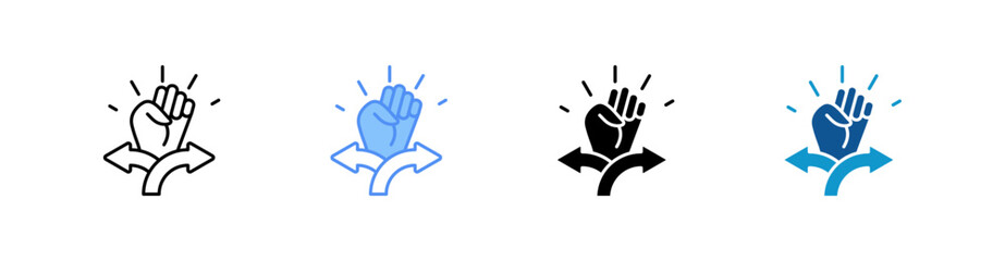 Decision Support Multi Style Icon Sheet