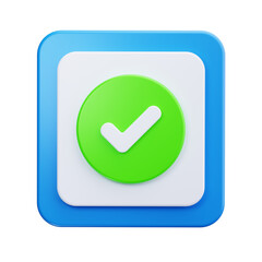 Check box 3d render icons