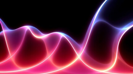 Fototapeta premium Abstract Pink & Blue Neon Wave Background