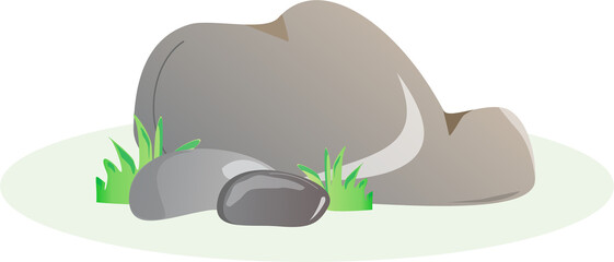 vector illustration of a stone