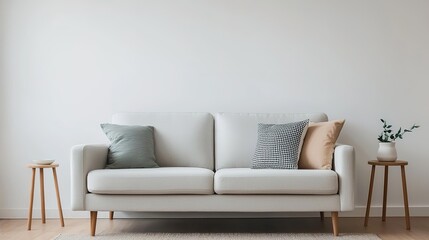 Modern minimalist living room design in pastel tones cozy atmosphere gigapixel quality