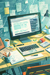 Process of Wordpress Website Development at Modern Workstation