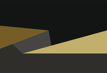 Minimalist abstract background with geometric shapes in yellow and black colors
