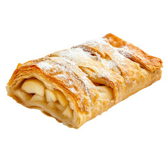 Apple Turnovers with Powdered Sugar Isolated on Transparent Background