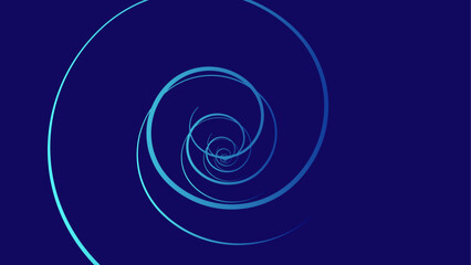 Abstract digital artwork of golden spiral curves radiating outward on a smooth reddish-brown to black gradient background. Symmetrical, radial design with a visually hypnotic, mesmerizing effect.