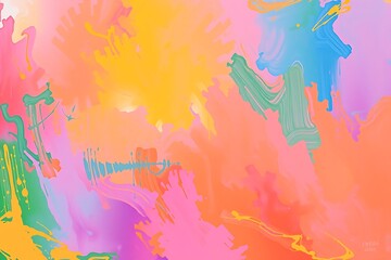 Abstract Pastel Painting: Vibrant Swirls of Color