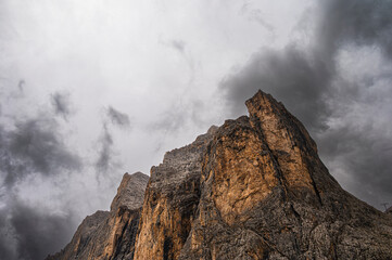 nature sceneries on the trail inside the Catinaccio mointain range, Vico di Fassa, Val di Fassa, Dolomites, Italy