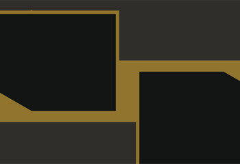 Luxury black and gold geometric background. Minimalist design. Vector illustration