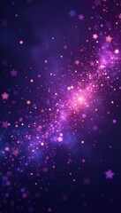 Obraz premium Sparkling starfield with glittering stars in shades of purple and silver, space, nebula, starry night