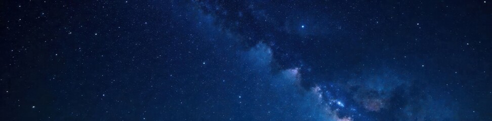 Obraz premium starry night sky with glittering stars on dark canvas, cosmic, space
