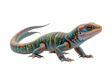 Obraz premium Colorful Lizard with Vibrant Scales in Natural Habitat Setting