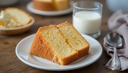 Soft Butter Cake with Milk – Perfect Breakfast Pairing