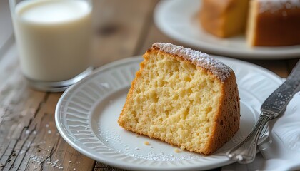 Soft Butter Cake with Milk – Perfect Breakfast Pairing