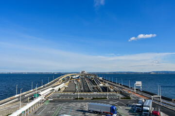 海ほたるから見るアクアライン