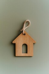 A minimalistic representation of home affordability with a price tag.