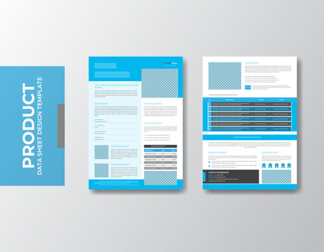 product data sheet template design