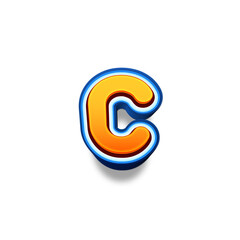 A-Z 3d text  character logo 