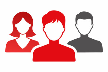 set of Basic Avatars icons silhouette vector illustration