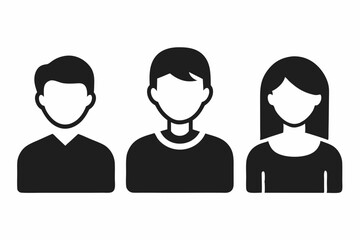 set of Casual & Everyday Avatars icons silhouette vector illustration