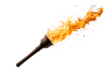 Flaming Torch with Fire Blaze Design for Creative Projects and More