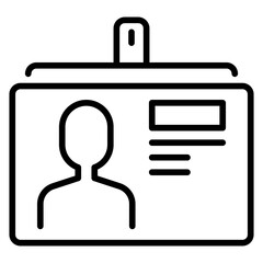 Id Card Line Icon