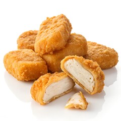 Appetizing nuggets isolated transparent background