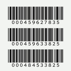 Barcode collection on a light background