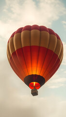 Fototapeta premium Hot Air Balloon During Golden Hour Sky