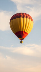 Naklejka premium Hot Air Balloon During Golden Hour Sky