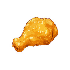 fried chicken drumstick on a transparent background