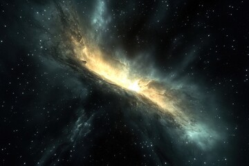 Obraz premium Exploring the vibrant colors and textures of a distant galaxy in deep space