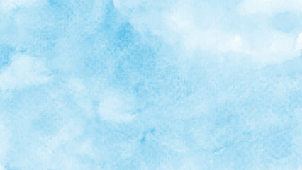 Soft light blue watercolor wash texture background.