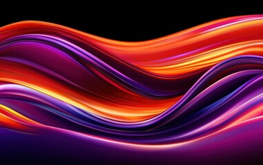 Abstract fluid gradient with vibrant orange and purple hues, soft blurred textures creating a dreamy and modern digital art background