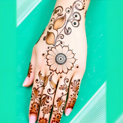 Obraz premium mehndi design