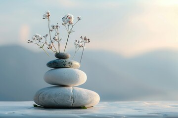 Flawless Image of Enjoy Life Being Balance Birth Breath Living Mind Concept