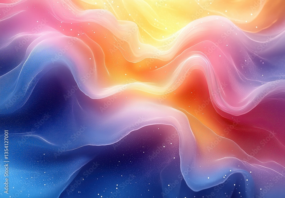 Poster abstract colored background with surface wavy.