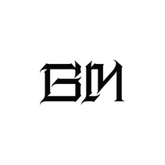 GM monogram logo design letter text name symbol monochrome logotype alphabet character simple logo