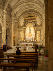 Fototapeta premium Chiesa di Nostra Signora del Sacro Cuore, renaissance styled church dedicated to Virgin Mary in Rome, Italy