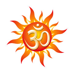 Aum or Om Hindu Hindi Religious Symbol