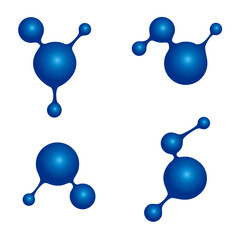 molecules in blue